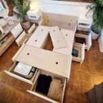 5 - Cama Box c/cajones frontales (MDF Natural)