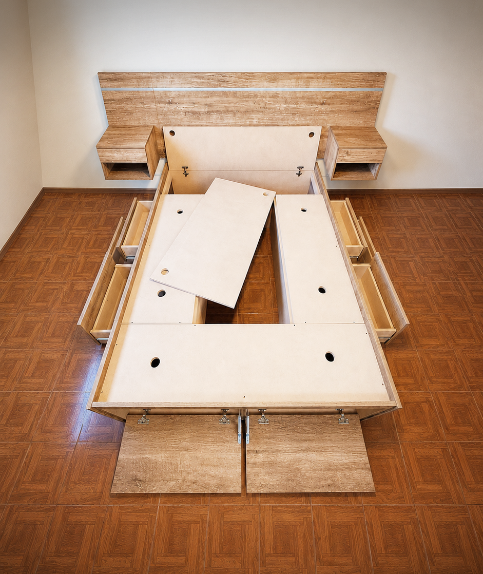 02 Cama Boti 6 | + MDF Natural + Botineros