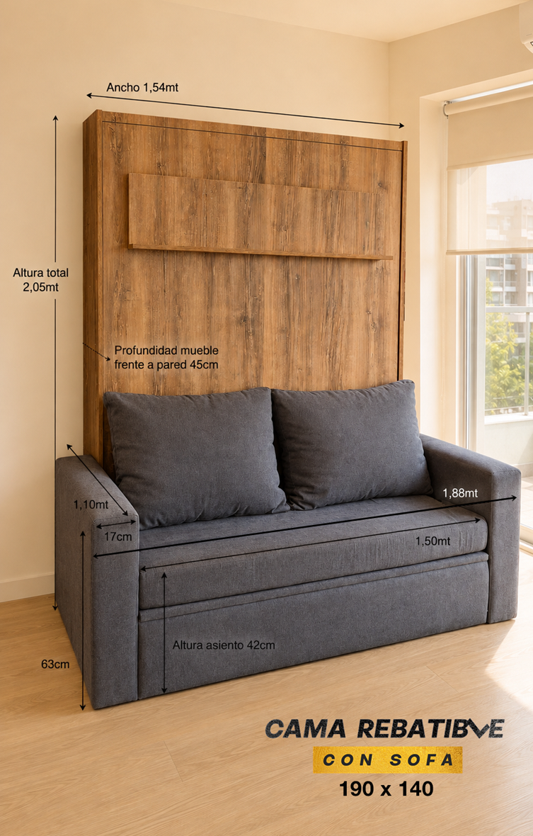 Cama Rebatible + Sofá baulera - Imagen 10