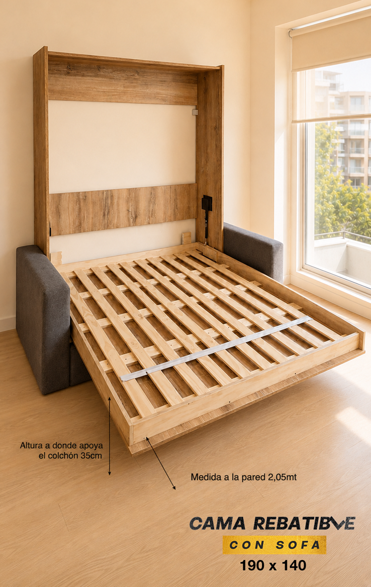 Cama Rebatible + Sofá baulera - Imagen 11